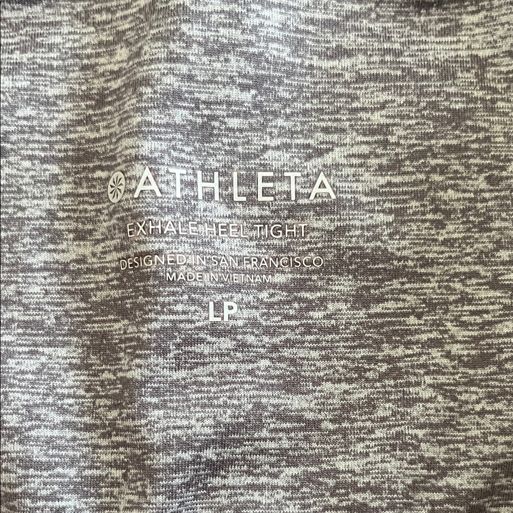 Athleta Heathered exhale heel tight Light lavender grey L 31” - Picture 5 of 11